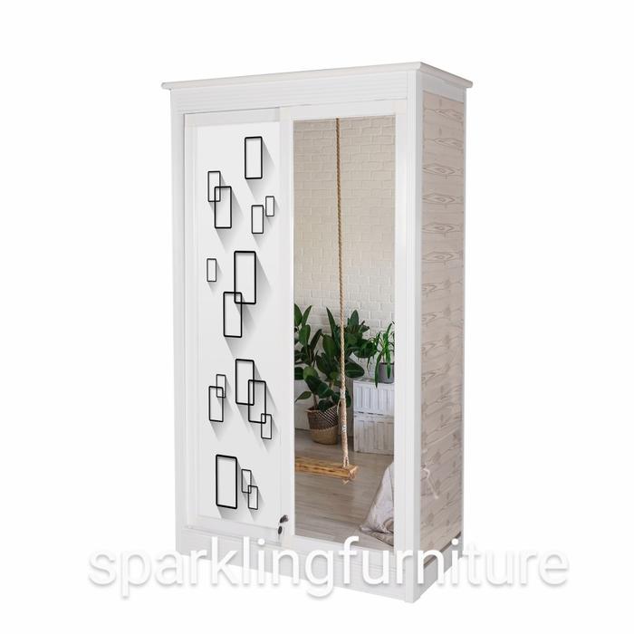 Gambar Lemari Pakaian Aluminium 2 Pintu Sliding - 6 dari sparkling furniture undefined 5 Tokopedia