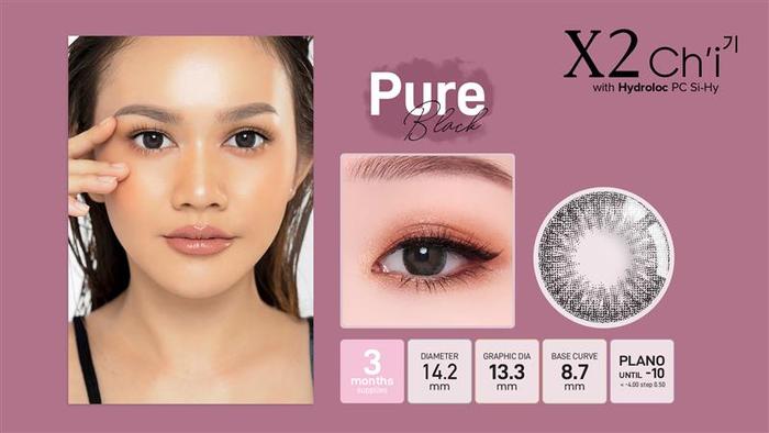 Gambar Softlens X2 CHI Silicone Hydrogel DIA 14.2mm - BLACK, NORMAL (-0.00) dari Class Softlens Shop undefined Tokopedia