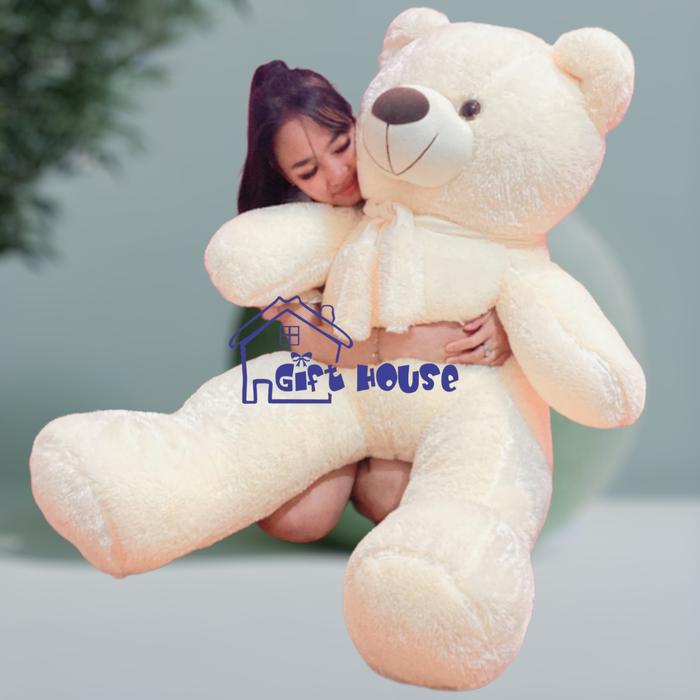 Gambar Boneka Teddy Bear Jumbo Pengrajin - kream dari Gift House undefined Tokopedia