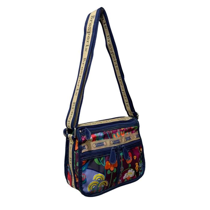 Gambar WOMEN BAG TAS WANITA IMPORT SLEMPANG 24X17X8 - Bunga Navy dari Joli Jolie ID_NEW undefined Tokopedia