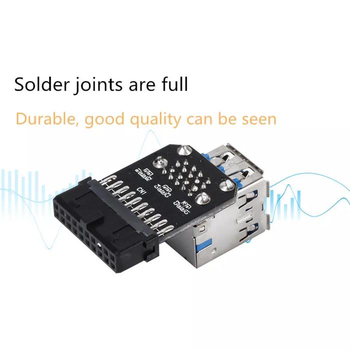 Gambar USB 19 Pin 20 Pin to Dual USB 3.0 for Motherboard PC Adapter Connector - C dari Honey Computer undefined Tokopedia