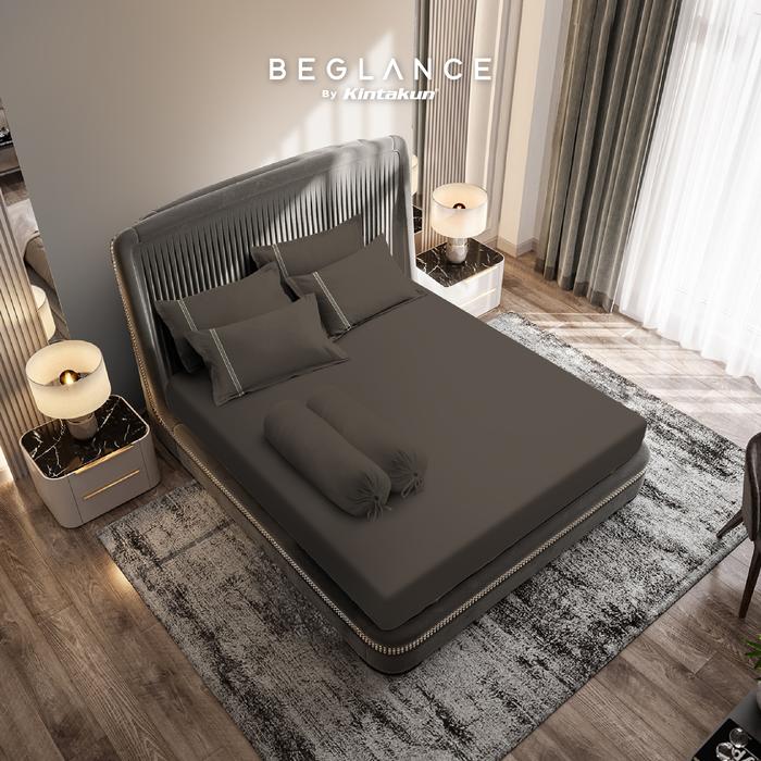 Gambar Kintakun Beglance Cotton - Sprei 160 Queen Katun Bantal Embroidery - Rookie Brown dari Kamar Rumahku undefined Tokopedia