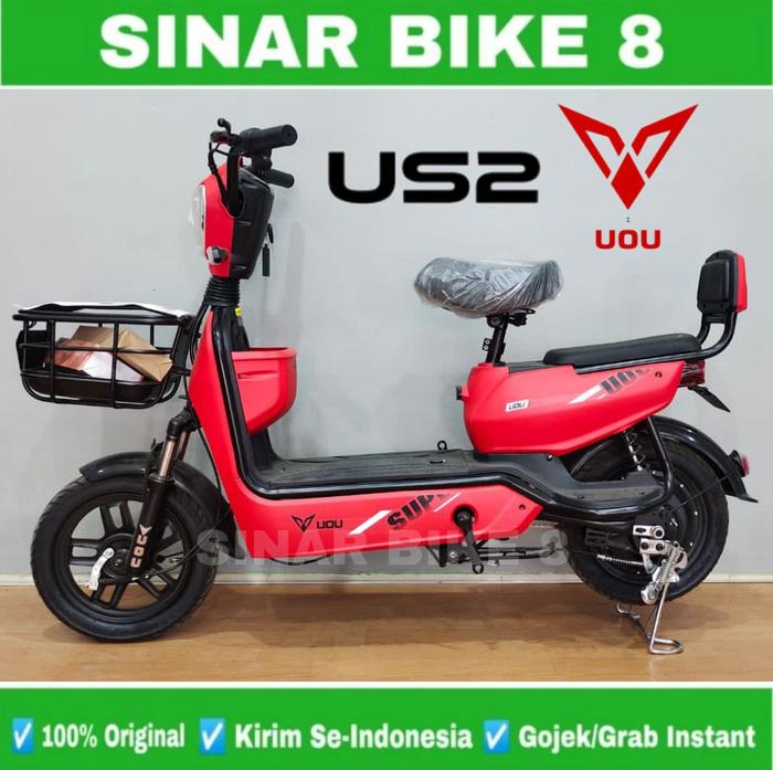 Gambar Sepeda Listrik UOU US2 / US 2 500 Watt - Merah dari Toko Sepeda Sinar Bike 8 undefined Tokopedia