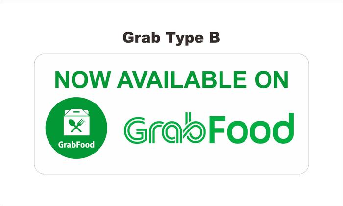 Gambar Sticker GrabFood/GoFood Restoran atau Rumah Makan tahan air 16 x 7 cm - Grabfood Type B dari naulido undefined Tokopedia