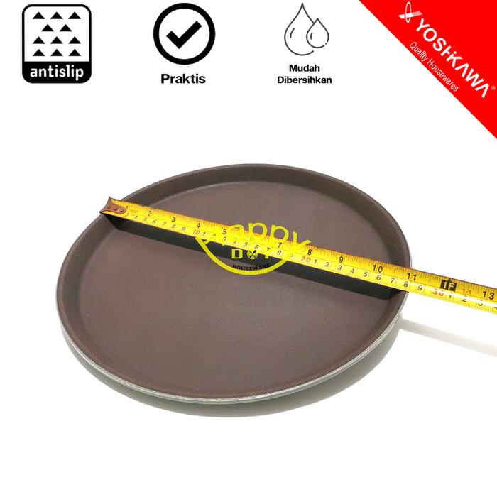 Gambar YOSHIKAWA NAMPAN/ BAKI BULAT ANTI SELIP RESTORAN VARIAN UKURAN - 28CM dari HappyDay_Houseware undefined Tokopedia