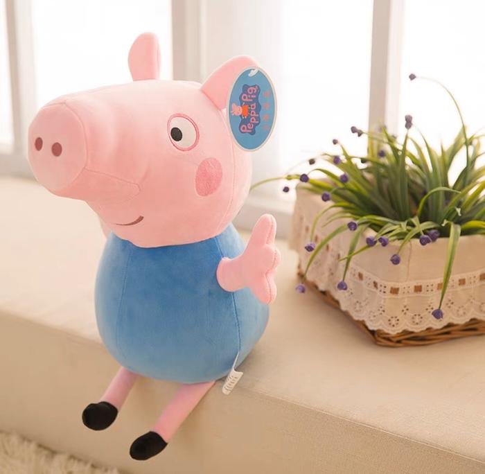 Gambar Mainan Boneka Anak Family Pepa Pig George, Boneka Kartun Pig Plush Stu - UK.55CM-BIRU dari NTLstore2 undefined Tokopedia