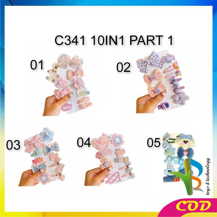 Gambar [COD] RB C340 C342 Jepit Rambut Anak Lucu Set 10 IN 1 Baby Hair Clip Ala - 10IN1 PART 1, 01 dari RB TOYS AND TECHNOLOGY undefined Tokopedia