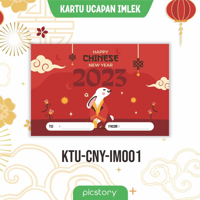 Gambar Kartu Ucapan Imlek/ Greeting Card Chinese New Year/ Gift Card CNY/ Kar - KTU-CNY-IM001, 9x6cm dari Picstory undefined Tokopedia