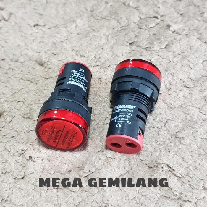 Gambar Pilot Lamp 22 mm Lampu Indikator AC DC - DC merah dari mega gemilang glodok undefined Tokopedia