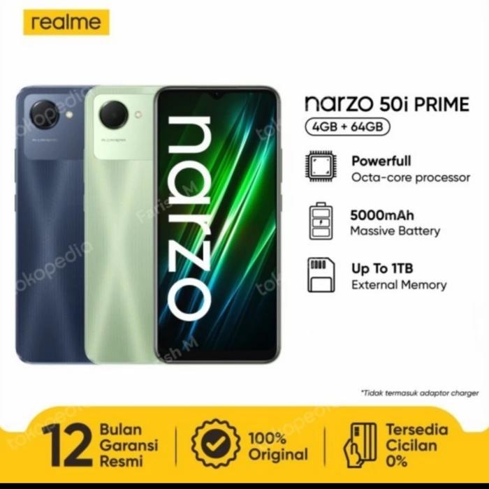Gambar Realme Narzo 50i Prime ram 4/64 resmi - Dark Blue dari Trijaya anugrah undefined Tokopedia