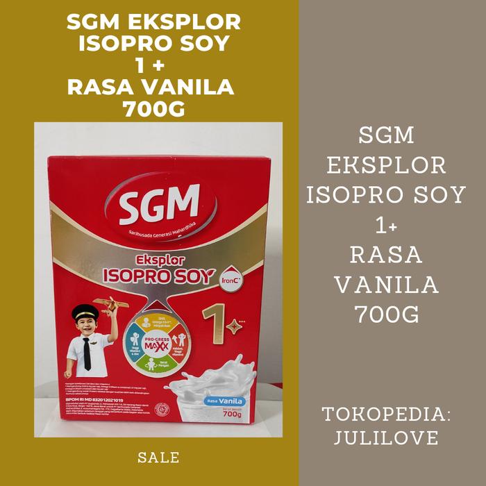 Gambar SGM EKSPLOR ISOPRO SOY 1+ VANILA 700G SUSU PERTUMBUHAN dari Julilove undefined Tokopedia