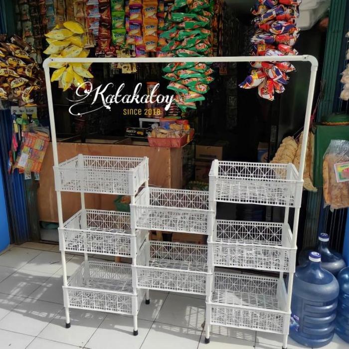 Gambar Keranjang Susun warung Chiki permen dan rak kopi dan rak dapur serba - 3-2-3, All Size dari MulTfarm undefined Tokopedia
