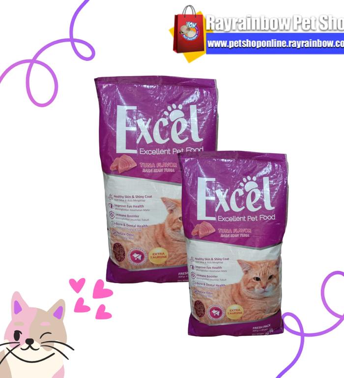 Gambar Makanan Kucing Excel 20 kg / Dry Food Karungan Murah 20kg - TUNA SEGITIGA dari Rayrainbow Petshop undefined 4 Tokopedia