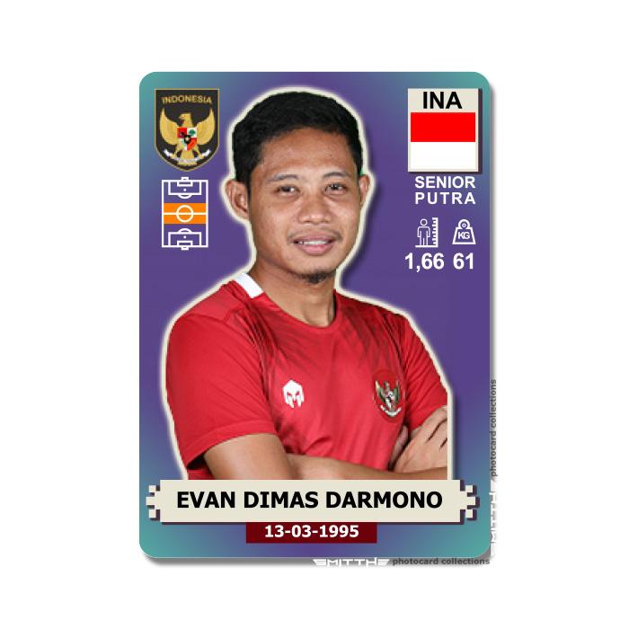 Gambar Photocard Pemain Bola Timnas Indonesia Unofficial Photo Card Kartu - MID-EVAN dari Smitthe undefined Tokopedia