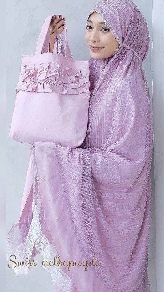 Gambar Mukena Dalanova Swiss Original - mukena jumbo warna ungu pink - melba purple dari MUKENALOKALPREMIUM undefined Tokopedia