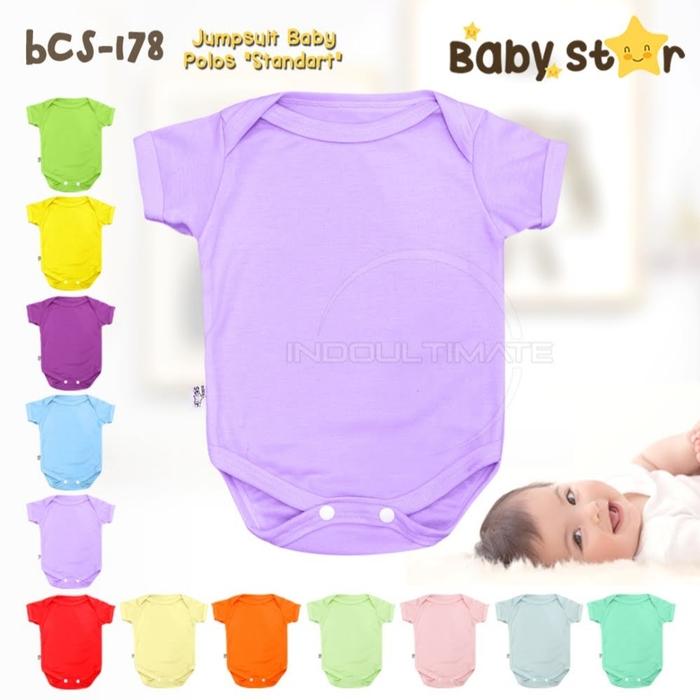 Gambar Jumsuit Bayi - Baby Jumper Polos Unisex - Baju Jumper Bayi ( 0 -3m ) Newborn Lengan pendek Bahan Cotton - Ungu dari Aurel Babyshop undefined Tokopedia