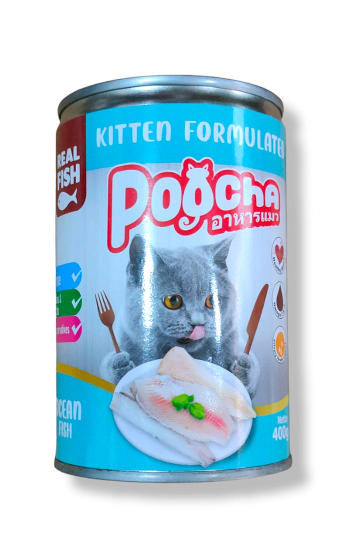 Gambar PooCha Wet Food Can 400 gr / POO CHA Makanan Kucing Basah Kaleng 400g - OCEAN FISH dari Lovely Shop INA undefined Tokopedia