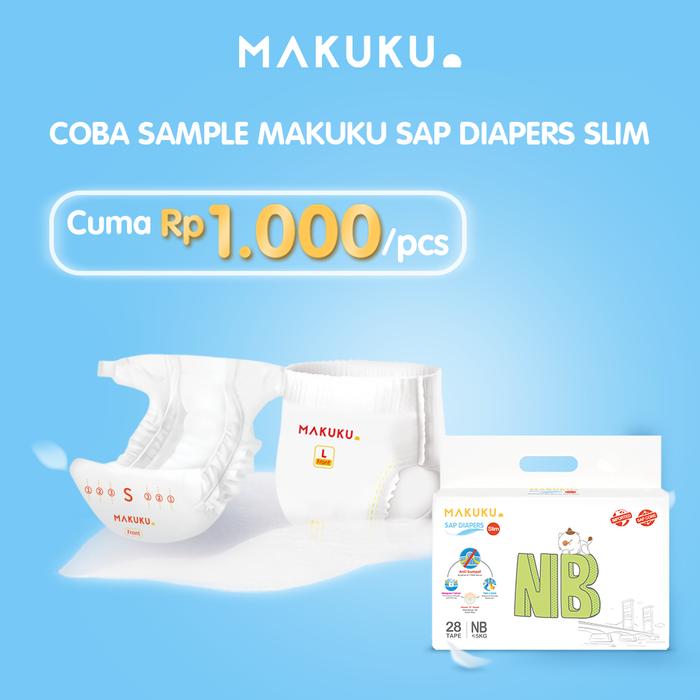 Gambar [1 PCS] SAMPLE MAKUKU SAP Diapers Slim Ukuran NB/S/M/L/XL/XXL - NB dari Babyboo Popok & Baby Store undefined Tokopedia