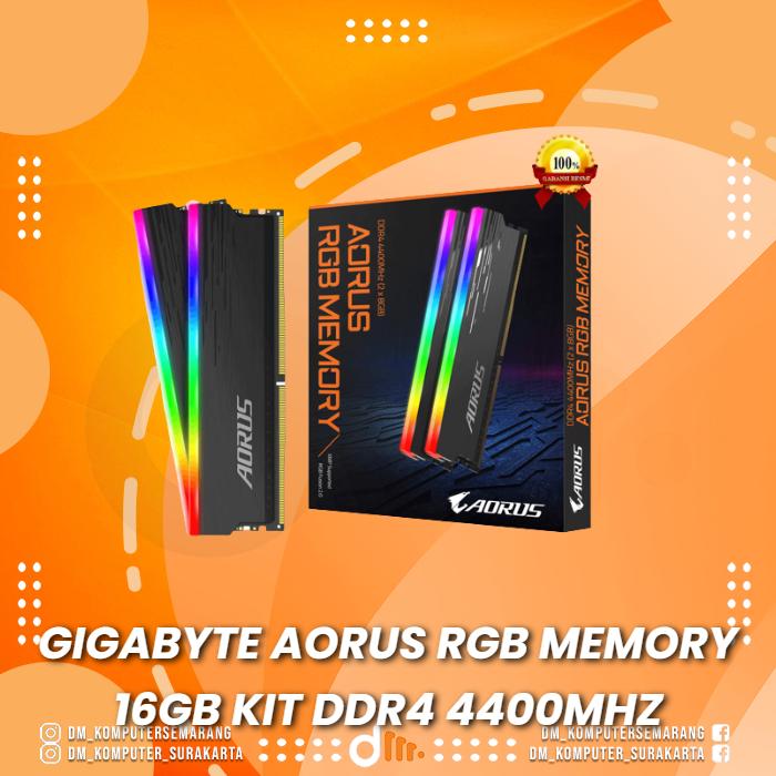 Jual GIGABYTE AORUS RGB MEMORY 16GB KIT DDR4 (2x8GB) 4400MHz RAM