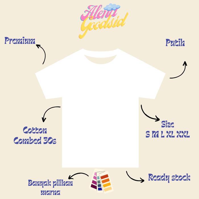 Gambar KAOS POLOS COTTON COMBED 30S PREMIUM - LENGAN PENDEK Kaos polos Pria - Putih, S dari alenagoods undefined Tokopedia