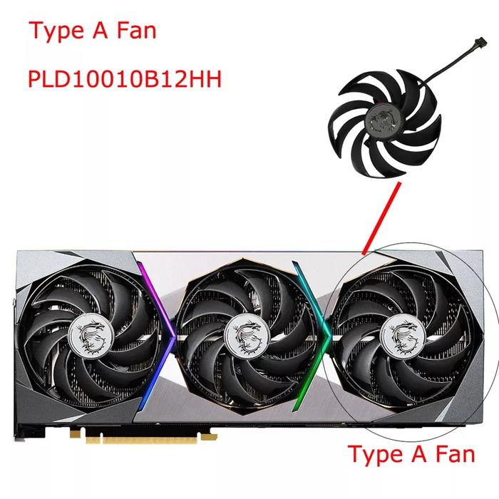 Gambar fan VGA MSI RTX 3060 3070 3080 3090 Rx 6800 xt suprim X 95mm 4pin - 1 fan dari Sinar Pratama Store 11 undefined Tokopedia