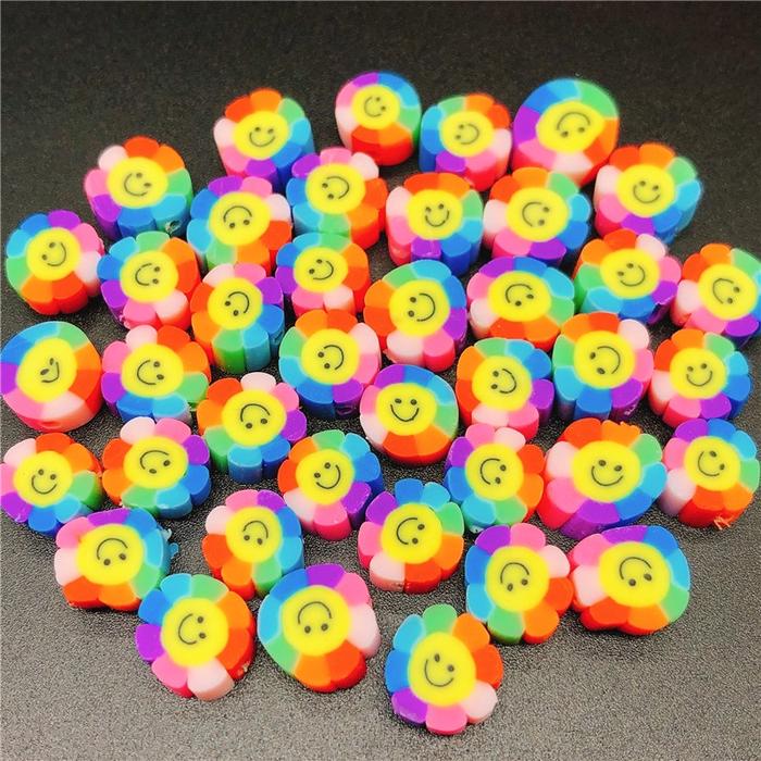 Gambar Manik Polymer Clay Spacer Konektor Beads Mote Mute Craft DIY Aksesoris - Bunga/1 pc dari BodegadiBodega undefined Tokopedia
