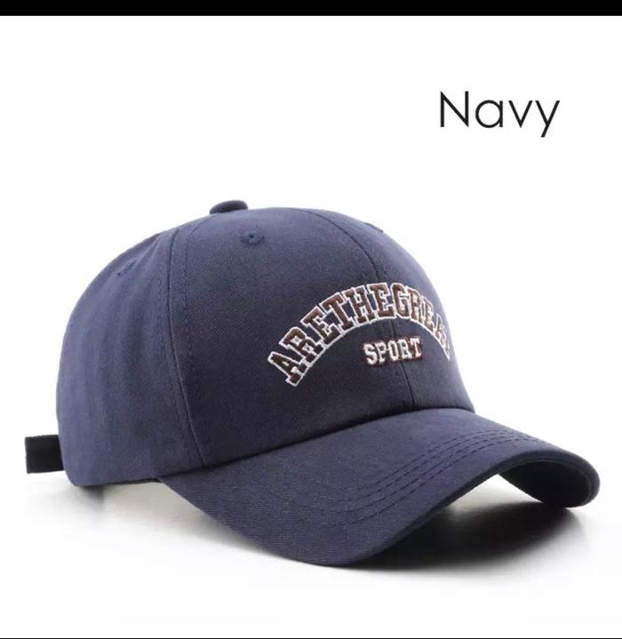 Gambar Topi baseball pria distro caps ARETHEGRAI university terlaris kekinian - navy, All Size dari TOKO SERBA 17 undefined Tokopedia