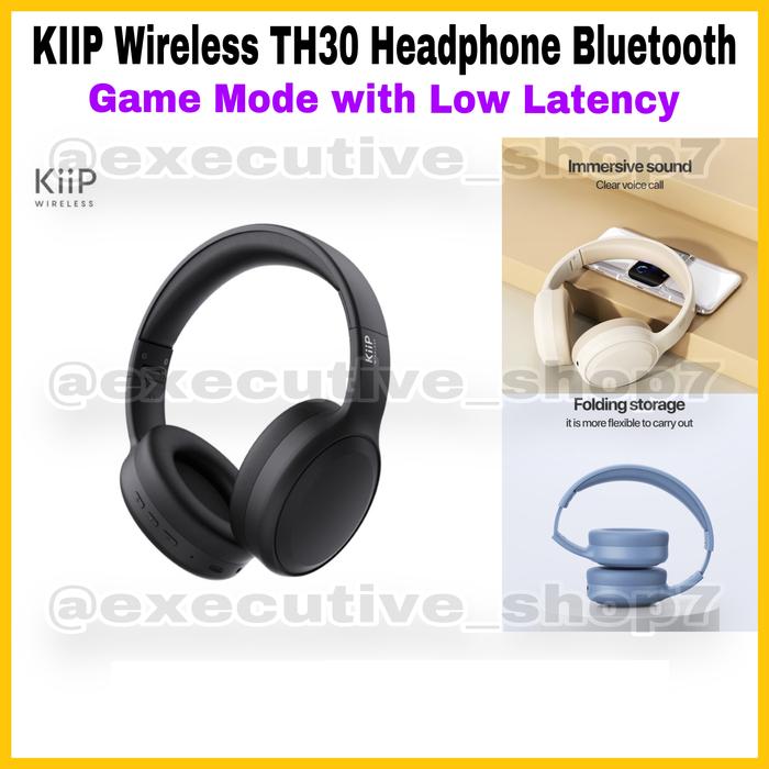 Gambar KIIP Wireless TH30 Headphone Bluetooth - Game Mode with Low Latency - Black dari Executive Shop7 undefined Tokopedia