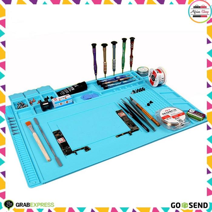 Gambar Karpet Matras Alas Servis Silikon Soldering Mats Pad 450 x 300mm - S160 455x300mm dari Afrins Shop_NEW undefined Tokopedia