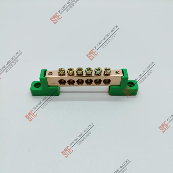 Gambar Terminal Block Grounding Groung Nol Netral FORT 6 / 8 / 10 Pole - 6 Pole dari PT Sinar Abadi Electric undefined Tokopedia
