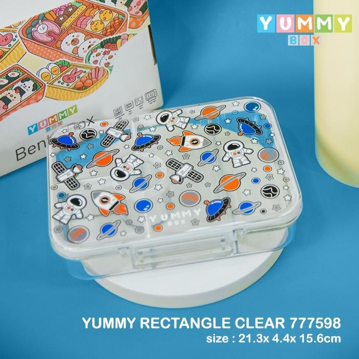 Gambar Lunch Yummy Box Kotak Sekat Bekal Tempat Makan Unicorn Dino Bento - space dari catharine88 undefined Tokopedia