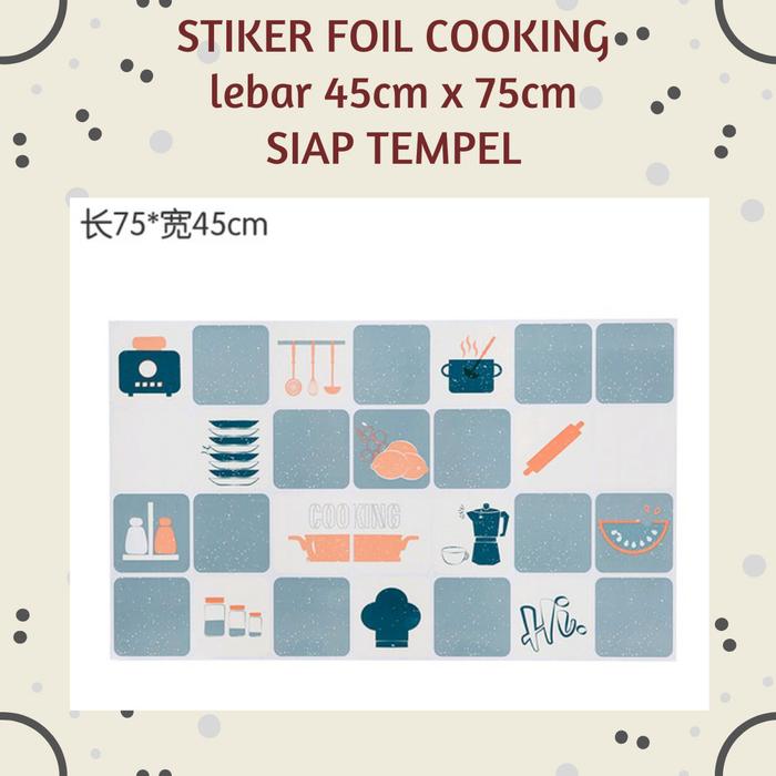 Gambar STIKER DAPUR LEMBARAN BAHAN ALUMINIUM FOIL ANTI PANAS ANTI MINYAK - COOKING dari wallpaperstikersemarang undefined Tokopedia