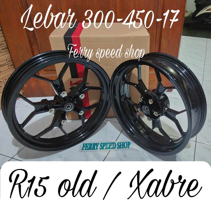 Gambar VELG PELEK RACING V ROSSI SPRINT RATTLE R15 OLD V2 XABRE 300/450x17 - Hitam, 300-450-17 dari Ferry speed shop undefined Tokopedia