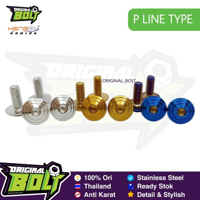 Gambar Baut Probolt Hugger Spakbor Belakang PCX ADV Stainless Heng Thailand - Line, 3pc Blue dari Original_bolt undefined Tokopedia