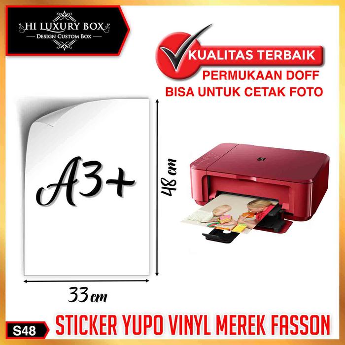 Gambar Kertas Sticker Chromo|Stiker Glossy|Fasson A3+ (32.9 cm x 48.3 cm)|D48 - S48 dari Hiluxurybox.id undefined Tokopedia