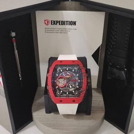 Gambar JAM TANGAN PRIA EXPEDITION E6782 E 6782 CARBON AUTOMATIC LIMITED EDITI - Merah Putih dari GF Jam Original undefined Tokopedia