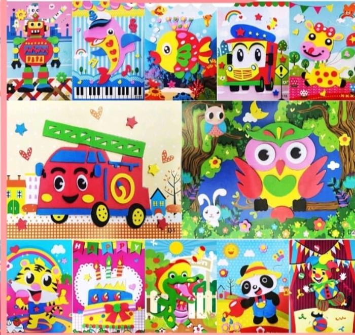 Gambar DIY EVA STICKER MAINAN EDUKASI TEMPEL MENEMPEL 3D dari JV JAYA MAJU undefined Tokopedia