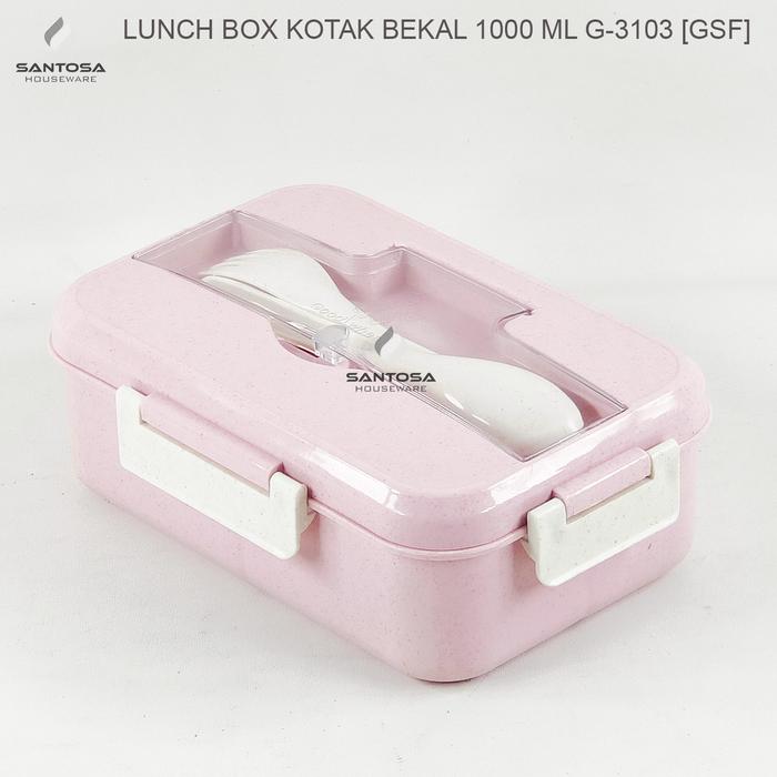 Gambar Lunch Box Kotak Bekal 1000 ml G-3103 [GSF] - 2 - Merah Muda dari Santosa Houseware undefined Tokopedia