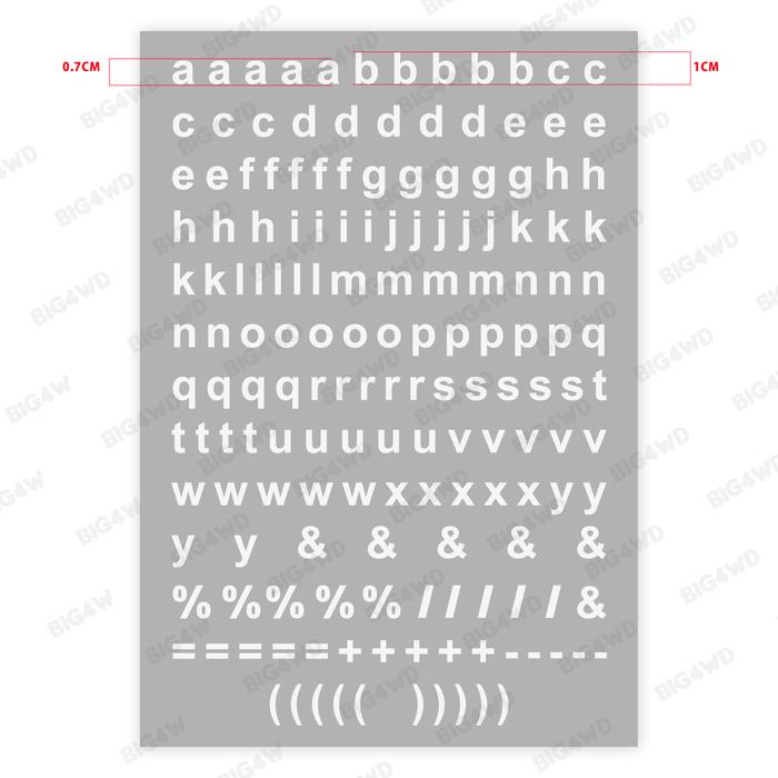Gambar STIKER HURUF ABJAD KECIL DAN TANDA BACA CUTTING BENTUK - Putih dari BIG4WD undefined Tokopedia