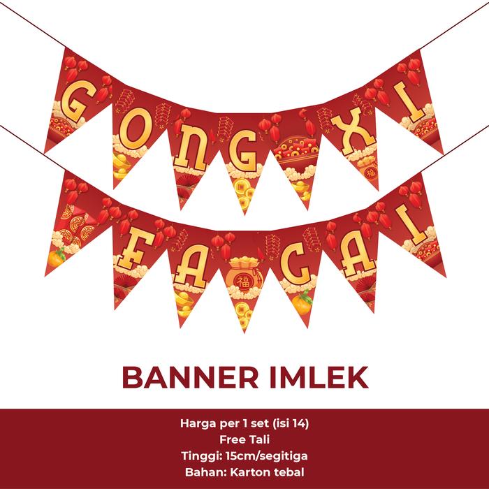 Gambar DEKORASI IMLEK HIASAN GONG XI FA CAI GAMBAR DINDING DEKOR TULISAN BANE - BANNER IMLEK dari Scarllet Party undefined Tokopedia