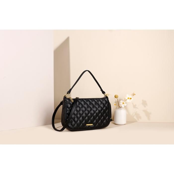 Gambar Tas Selempang Wanita Import Sling Bag Viral Premium Embos Korean 2204 - Black dari Bags by Blink undefined Tokopedia