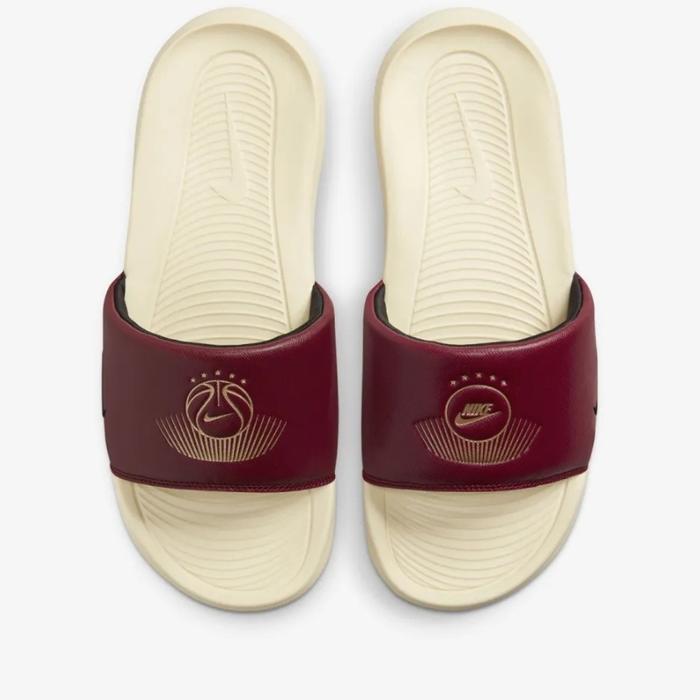 nike slippers maroon