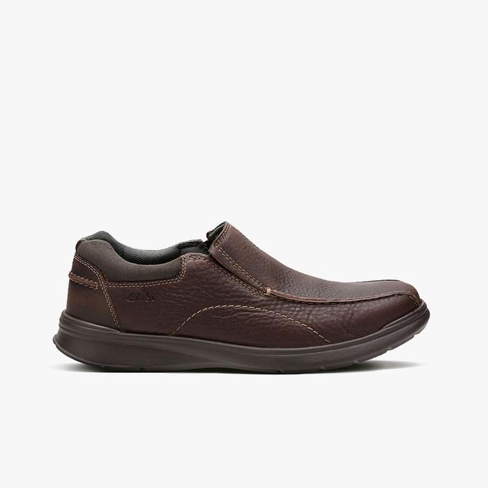 Gambar CLARKS Cotrell Step (M) Original Slip On Pia Oily Leather - Black - Brown, UK 6 dari Sepatu Tas Branded_NEW undefined Tokopedia