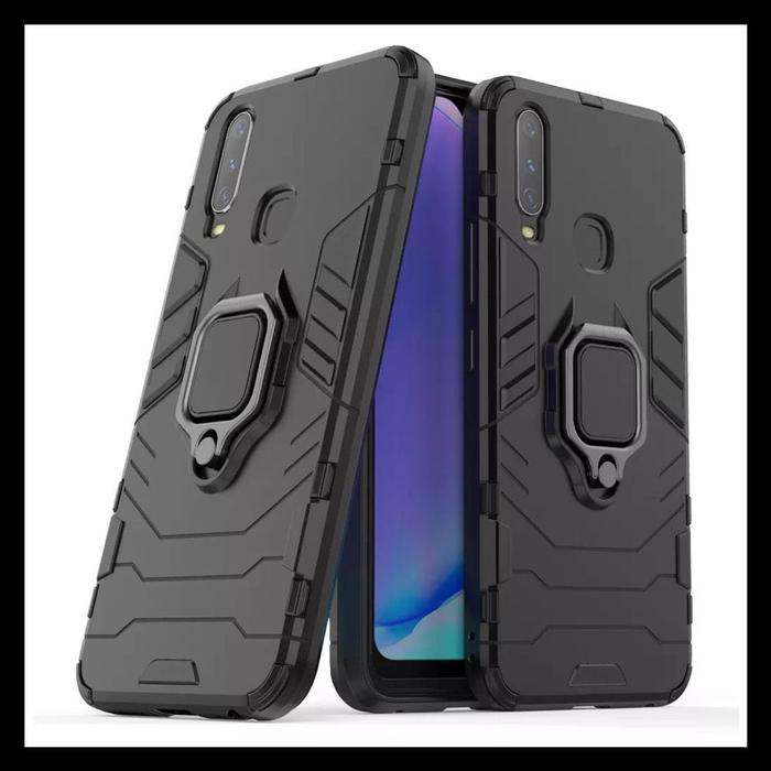 Gambar VIVO Y11 2019 CASE TRANSFORMER RING MAGNETIC HARD CASE COVER CASING - HITAM., VIVO Y11 2019 dari Best Accesories Hp undefined Tokopedia