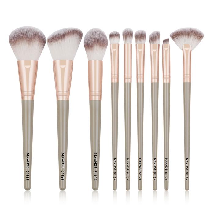 Gambar MAGEFY 9pcs Makeup Brush Kuas Make Up For Makeup Beginner MAG51129 - Champagne dari magefy.beauty undefined Tokopedia