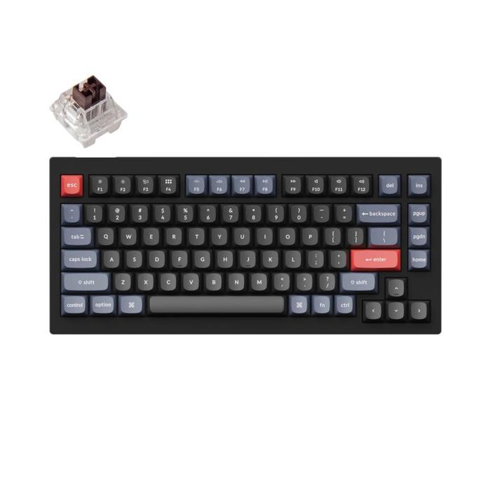 Gambar Keychron V1 QMK RGB Custom Mechanical Gaming Keyboard - Carbon, Red Switch dari ChemicyGaming undefined Tokopedia