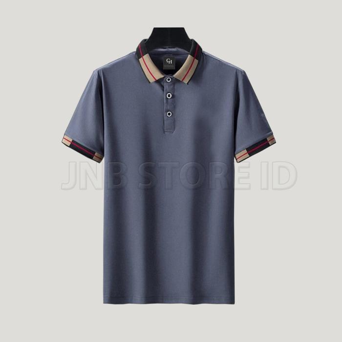 Gambar Kaos Polo Pria Lengan Pendek Polos Tshirt Casual Original Distro - Abu-abu, XL dari JNB Store ID undefined Tokopedia