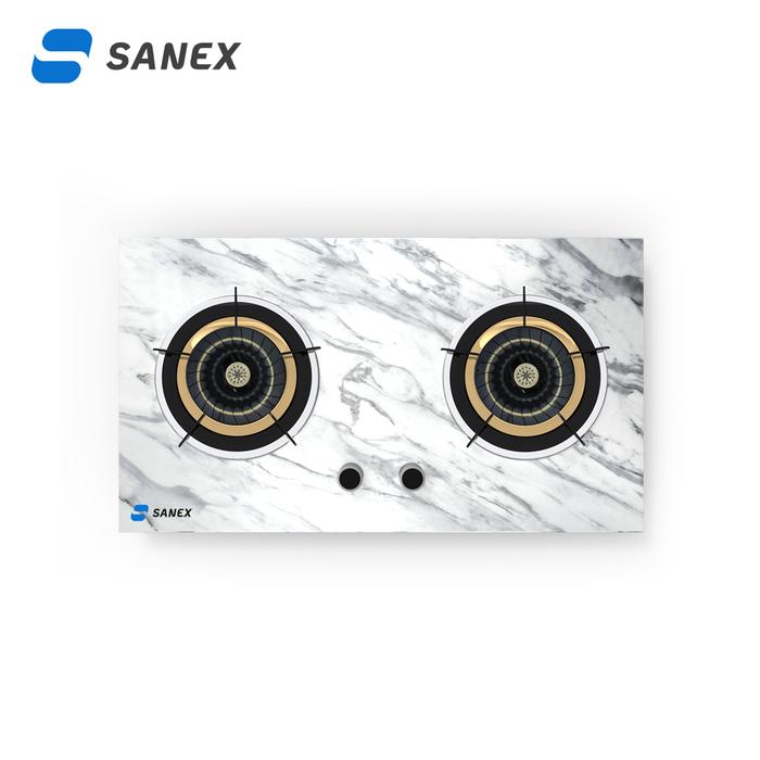Gambar SANEX Kompor Tanam & Meja Kaca 2 Tungku 2 In 1 Marble Series SN-KT201 - Marble White K2 dari Fortuna Home Elektronik undefined Tokopedia
