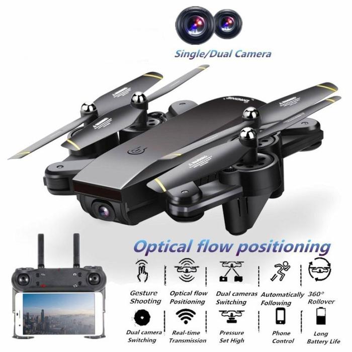 Gambar Quadcopter Drone Kamera Selfie WiFi Dual Camera 2MP with Remote Black dari BOGA LAKON. ID undefined Tokopedia