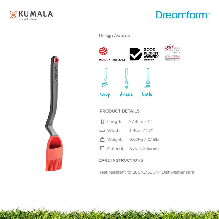 Gambar DREAMFARM Brizzle Brush - Pengoles Makanan Kuas Silicon - Merah dari Kumala Home & Kitchen undefined Tokopedia